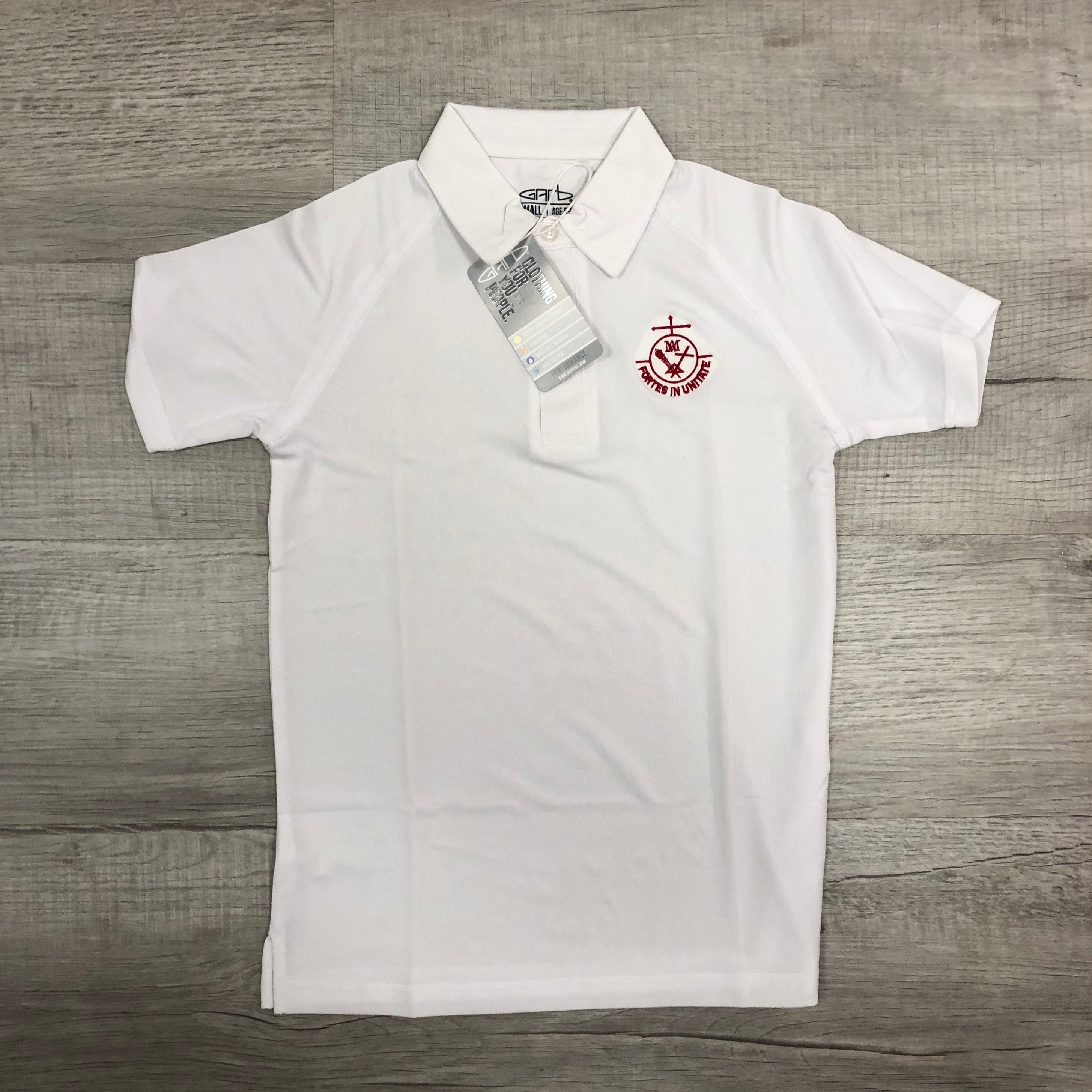 White Polo with Seal (Youth)