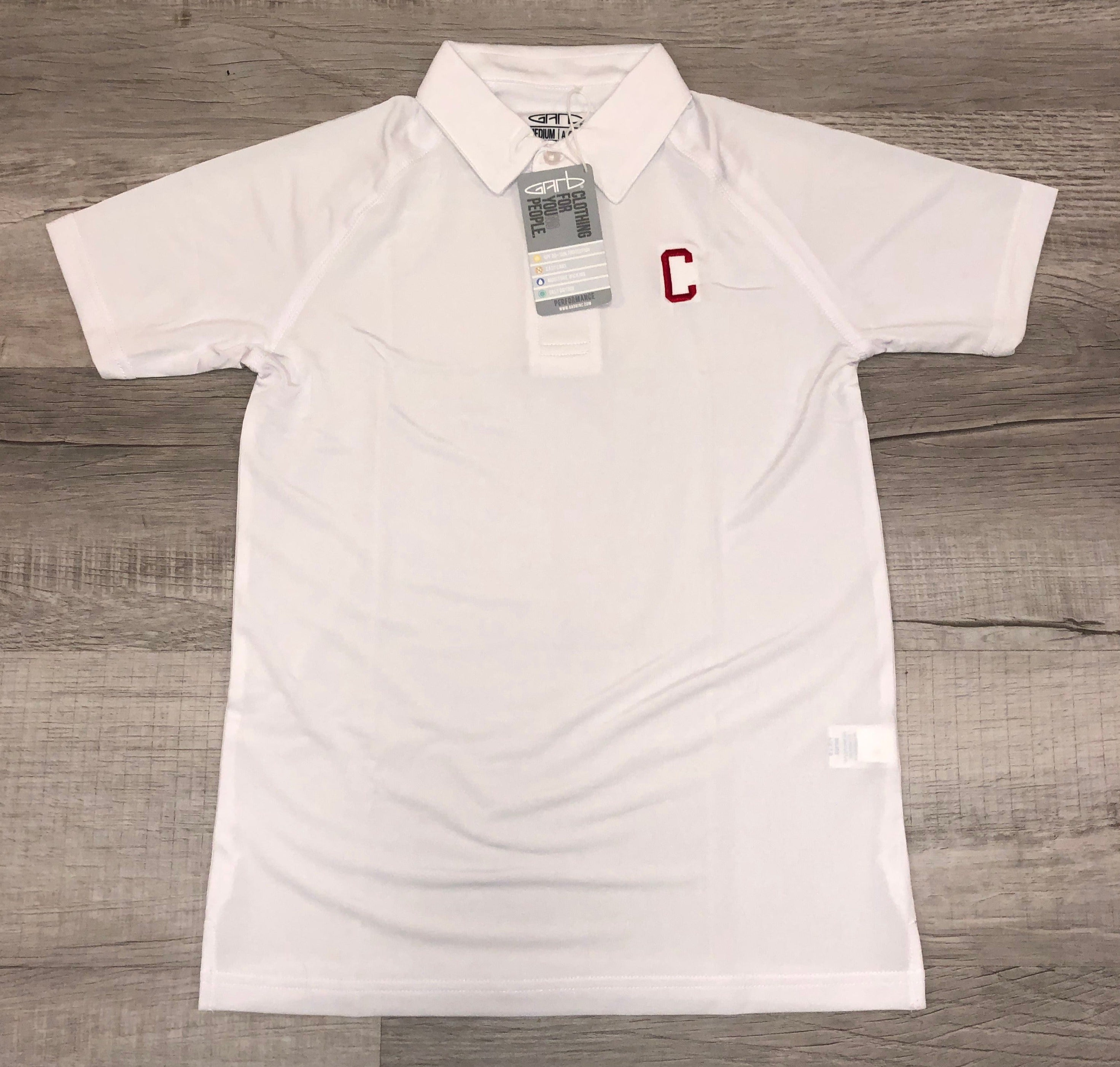 White Polo with "C" (Toddler/Youth)