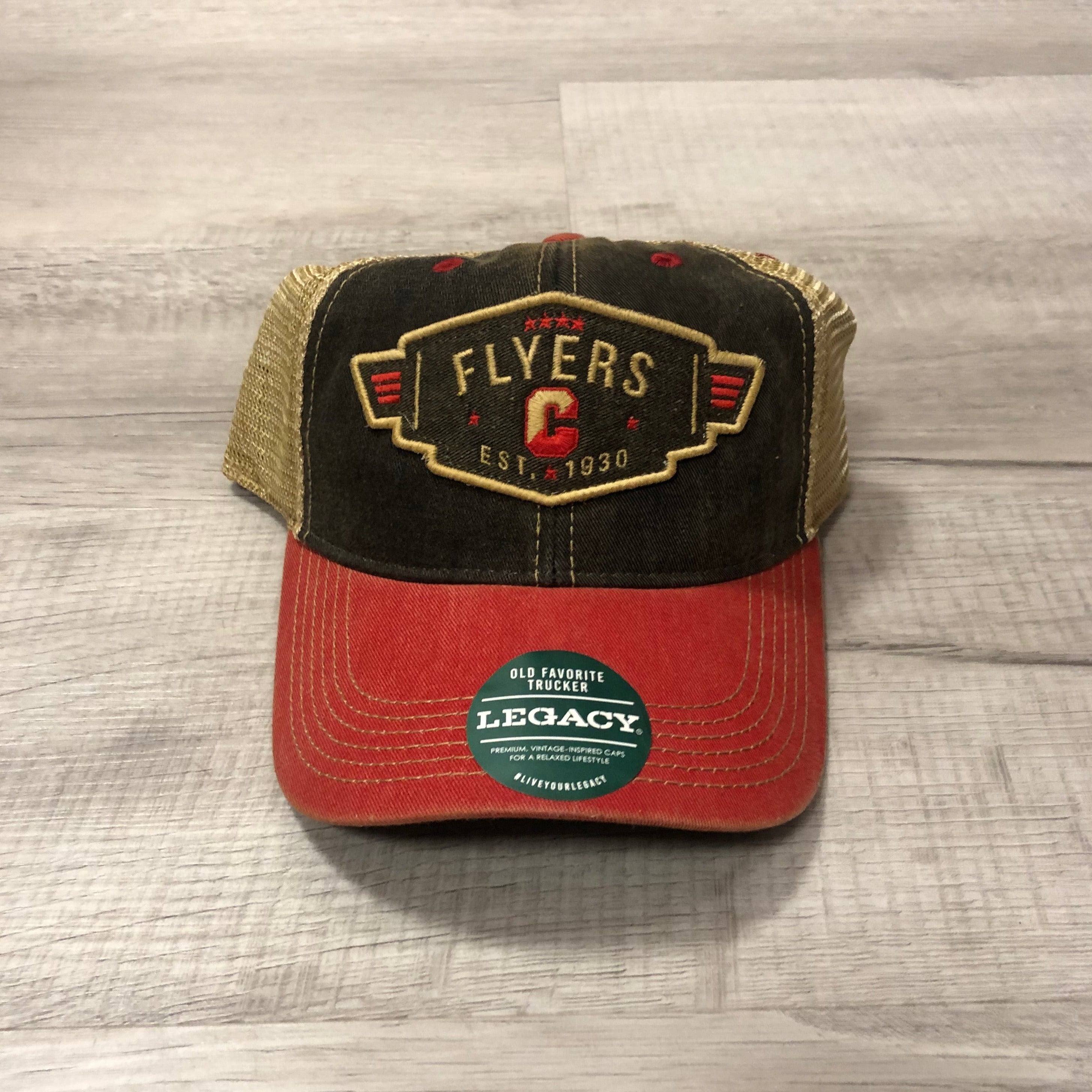 Legacy Trucker Flyers Patch Hat - Flyers (Black, Red, Gold)  - Final Sale
