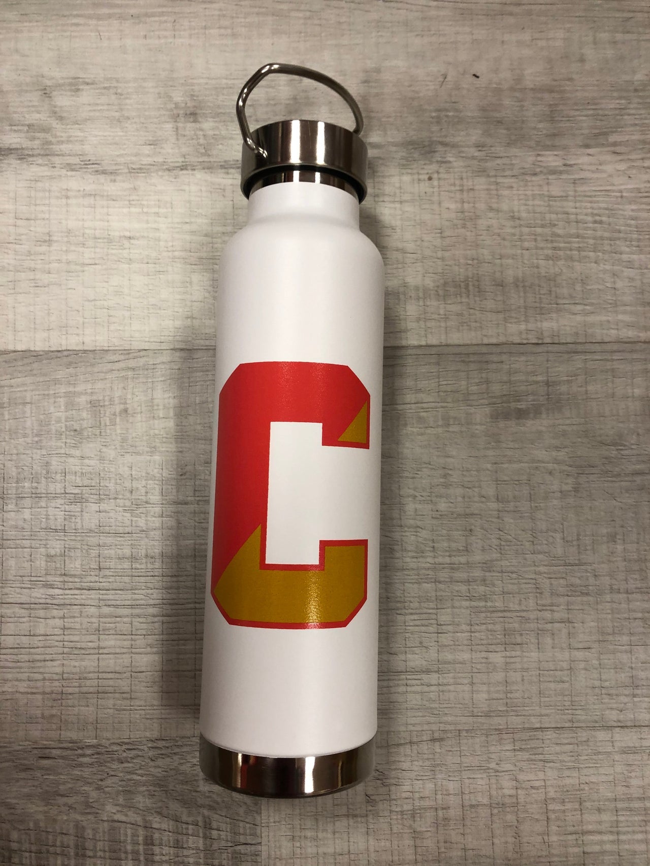 Insulated Water Bottle - Split C - White Metal