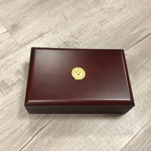 Jardine Rosewood Desk Box - Gold Medallion